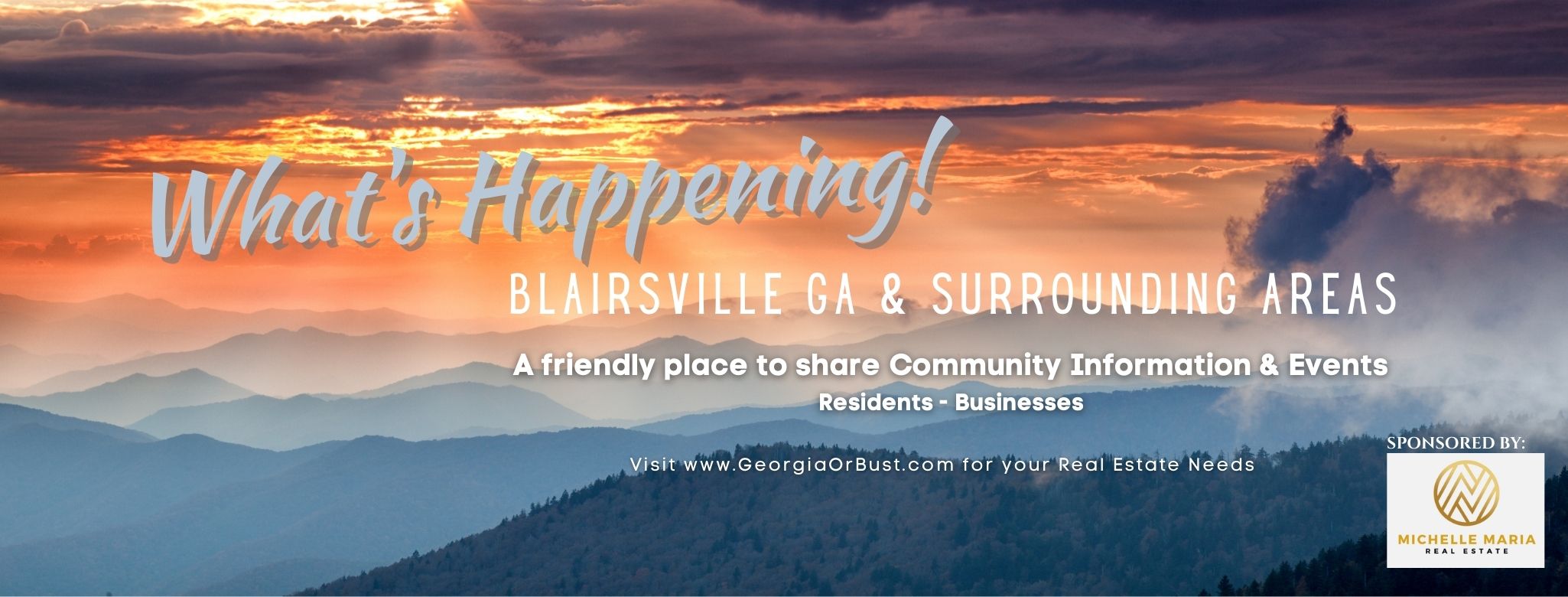 What's Happening Blairsville Facebook Group by Michelle Maria Real Estate serving the North Georgia Mountains