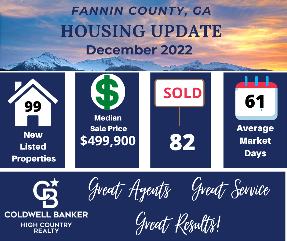 Fannin County Georgia Monthly real estate market statistics Monthly Housing Market Update 